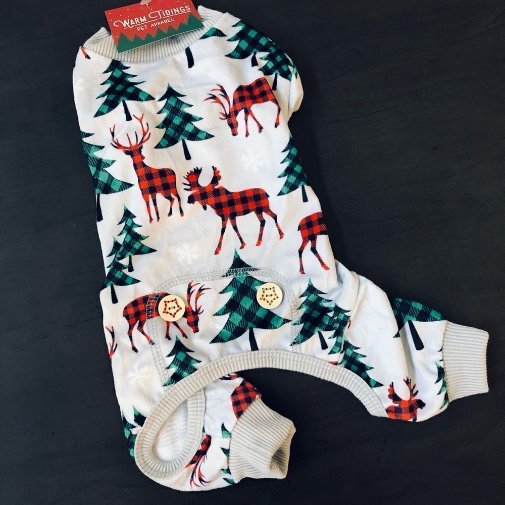 Christmas Plaid Holiday Pet Dog PJ Pajamas S